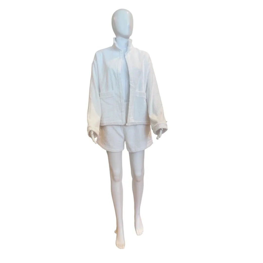 Iris Towel Terry Jacket | White