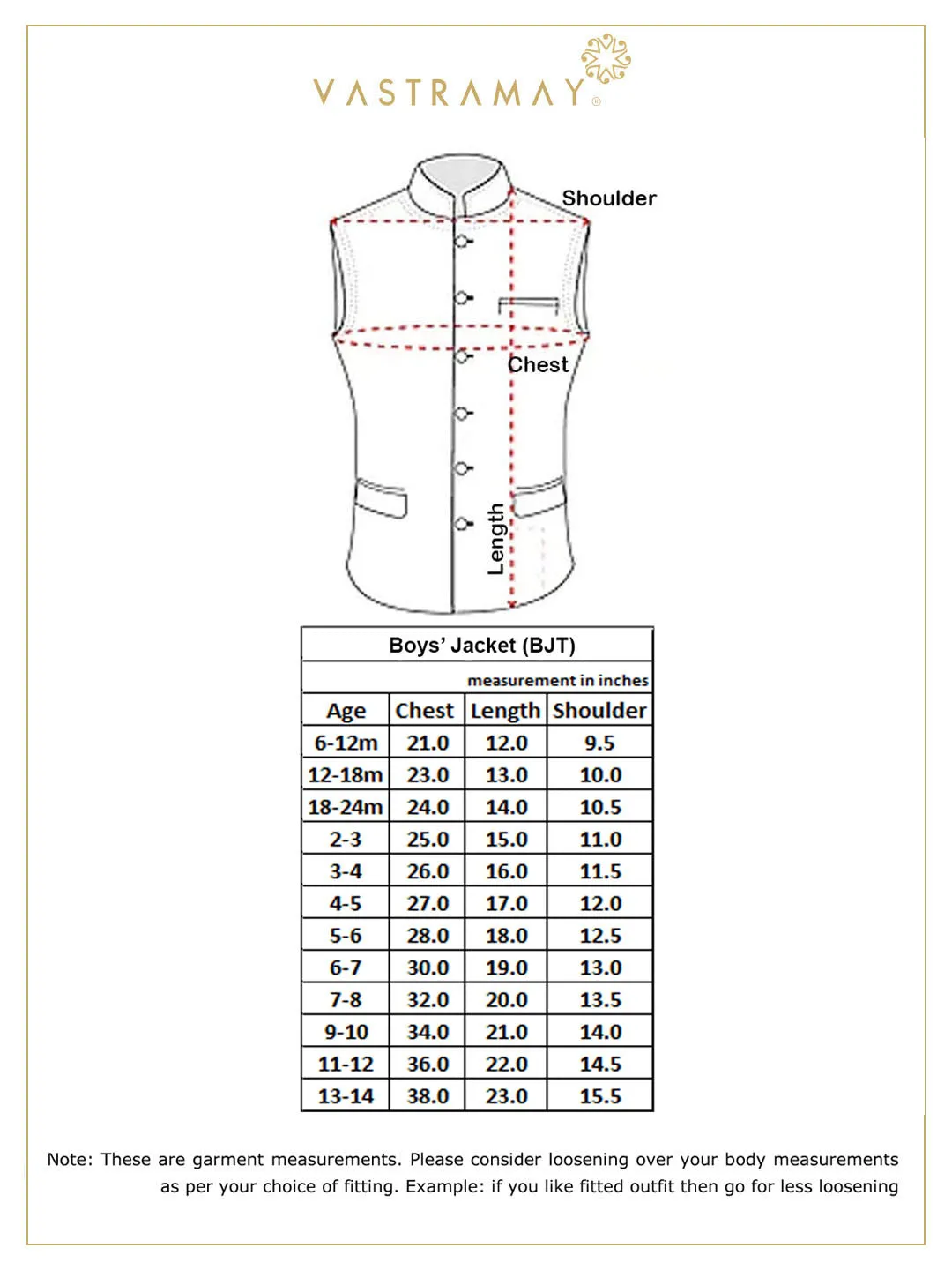 Jashvi Boy's Orange Asymmetric Brocade Nehru Jacket