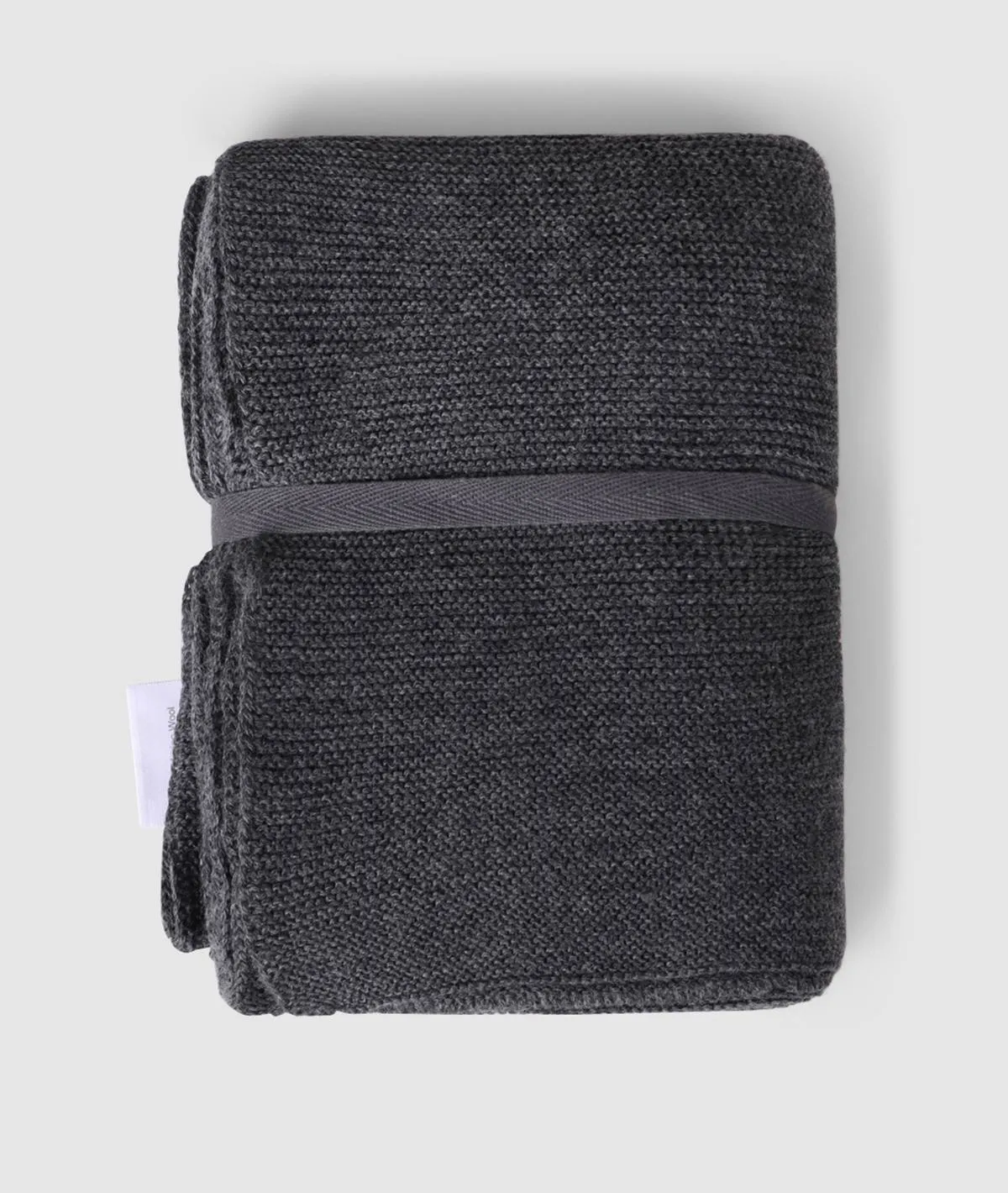 Jersey Knit Pure Merino Wool Scarf (Dark Grey Melange)