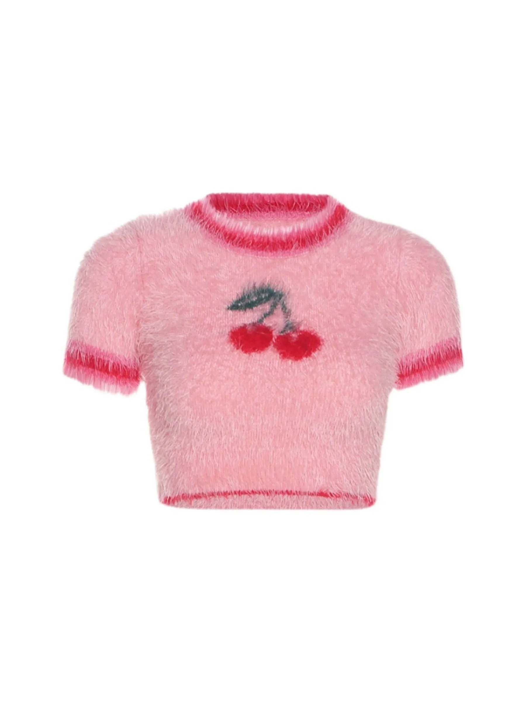 Jewel Plush Cherry Short Sleeve Top