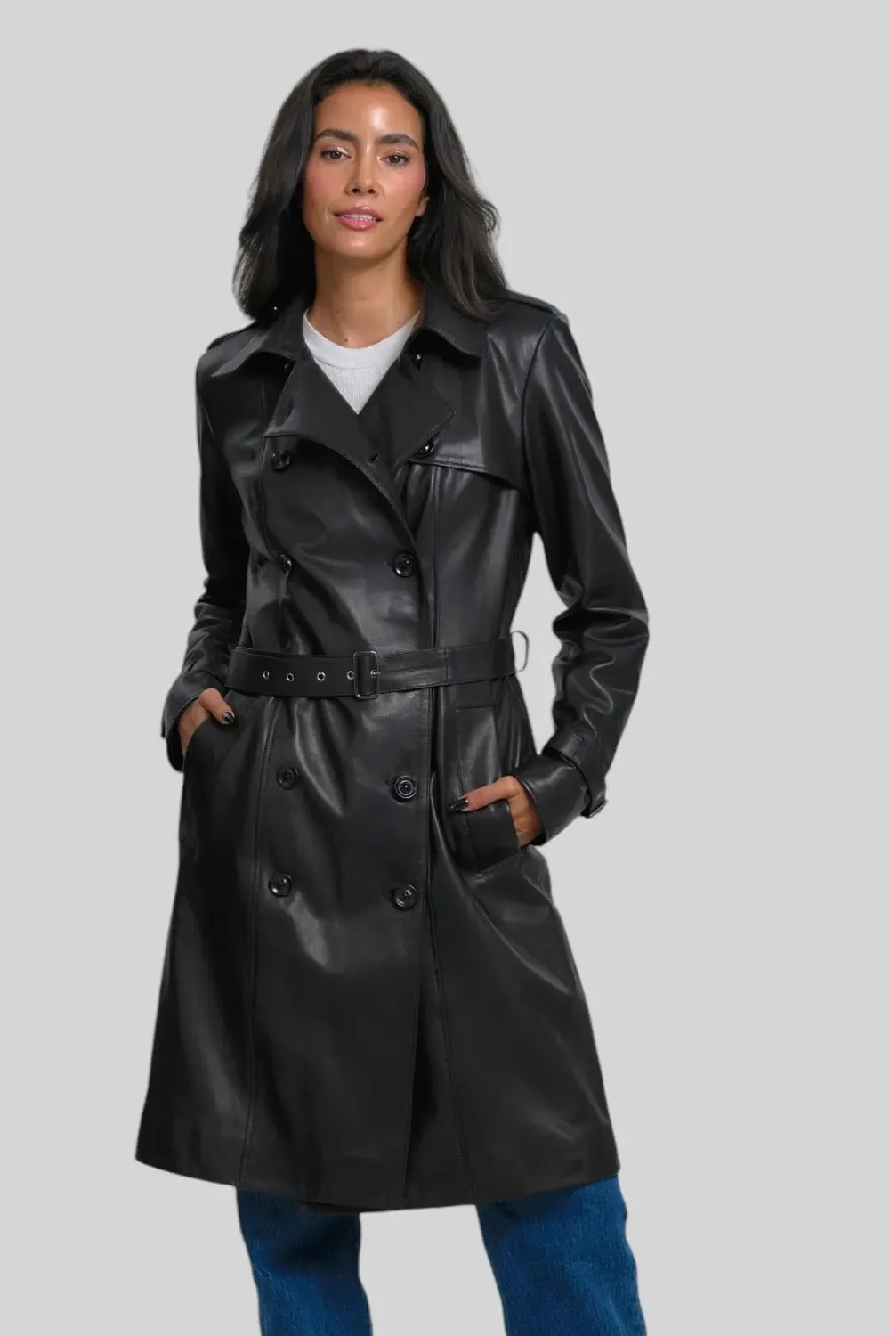 Juliette Nappa Leather Coat