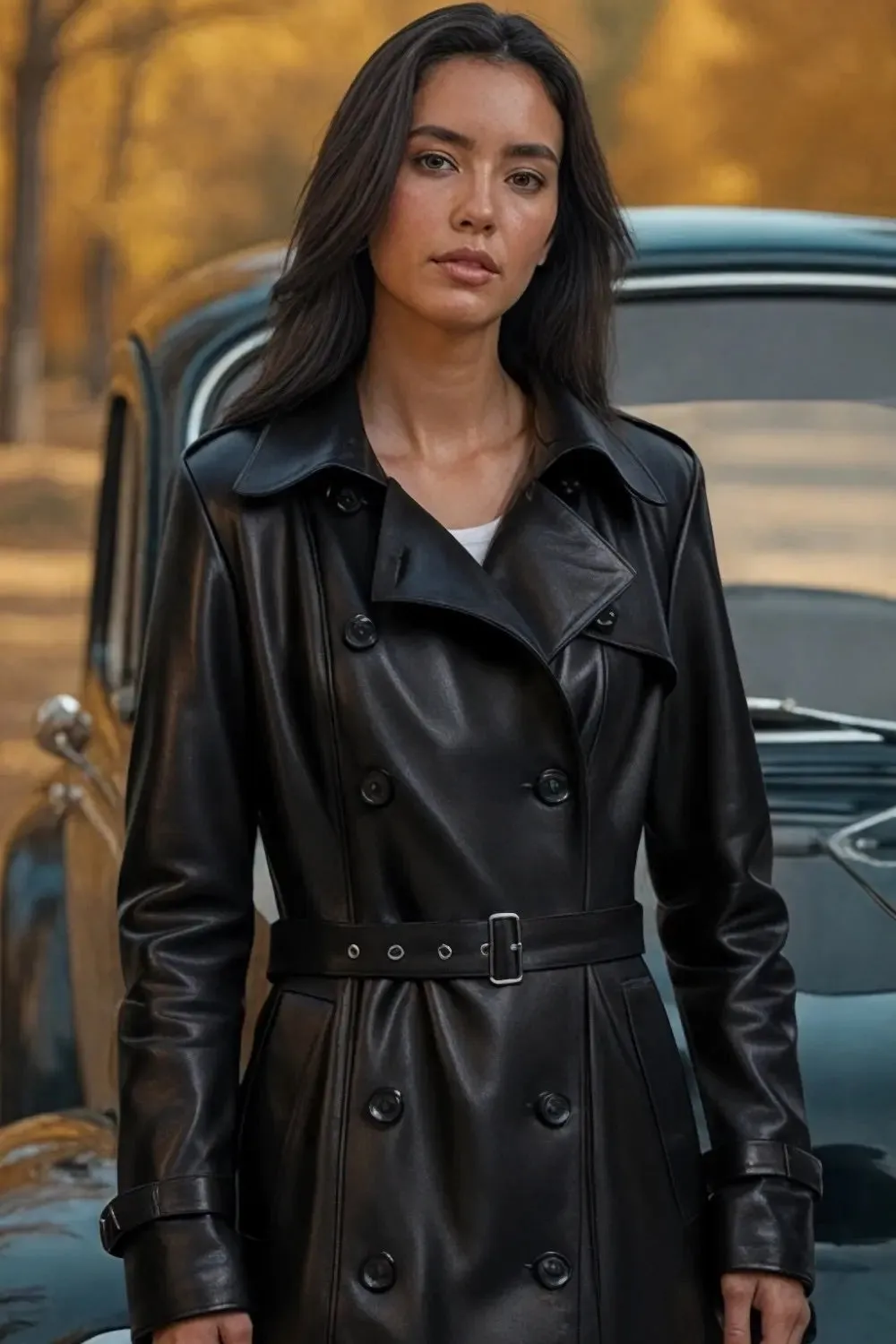 Juliette Nappa Leather Coat