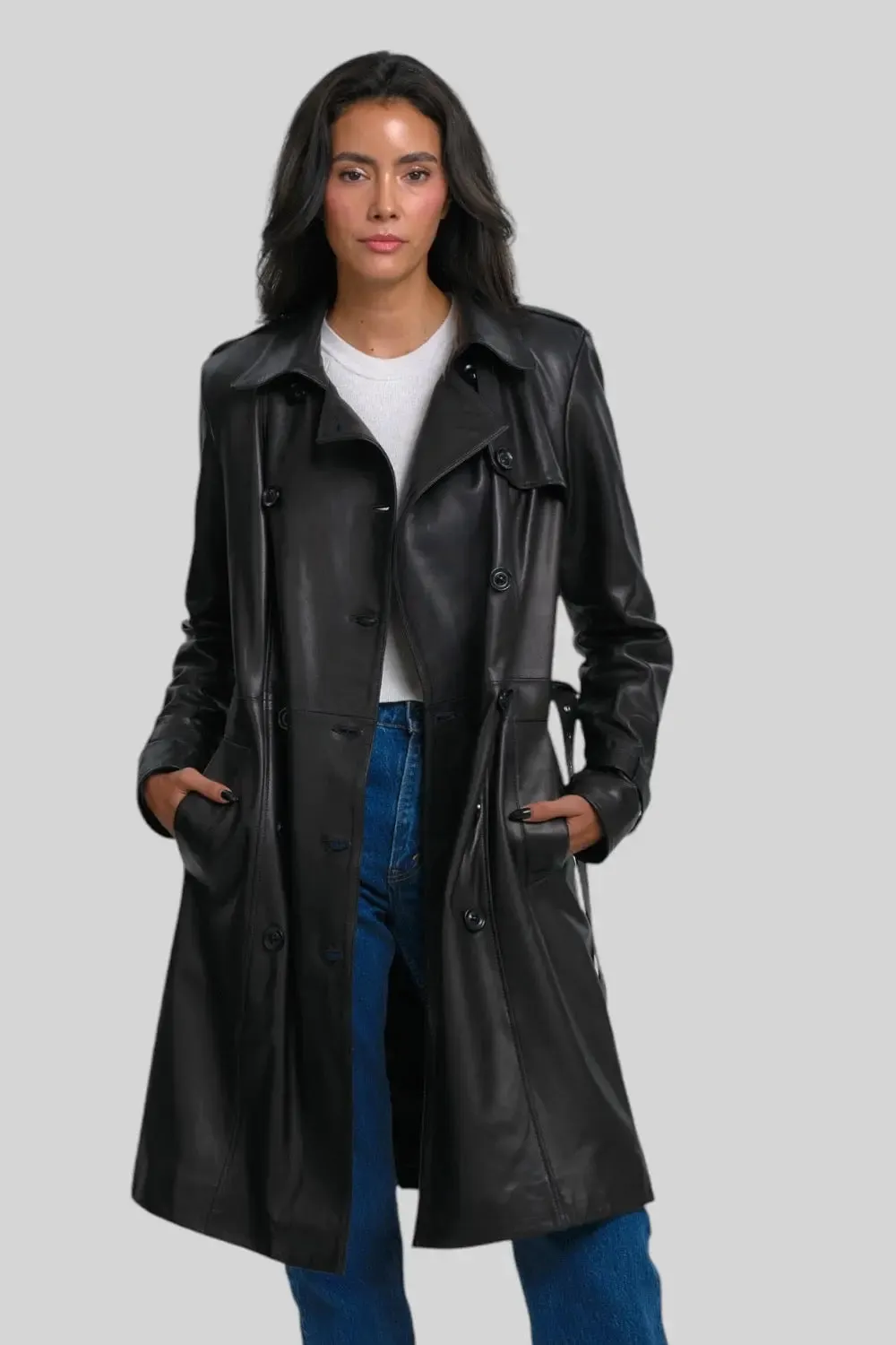 Juliette Nappa Leather Coat