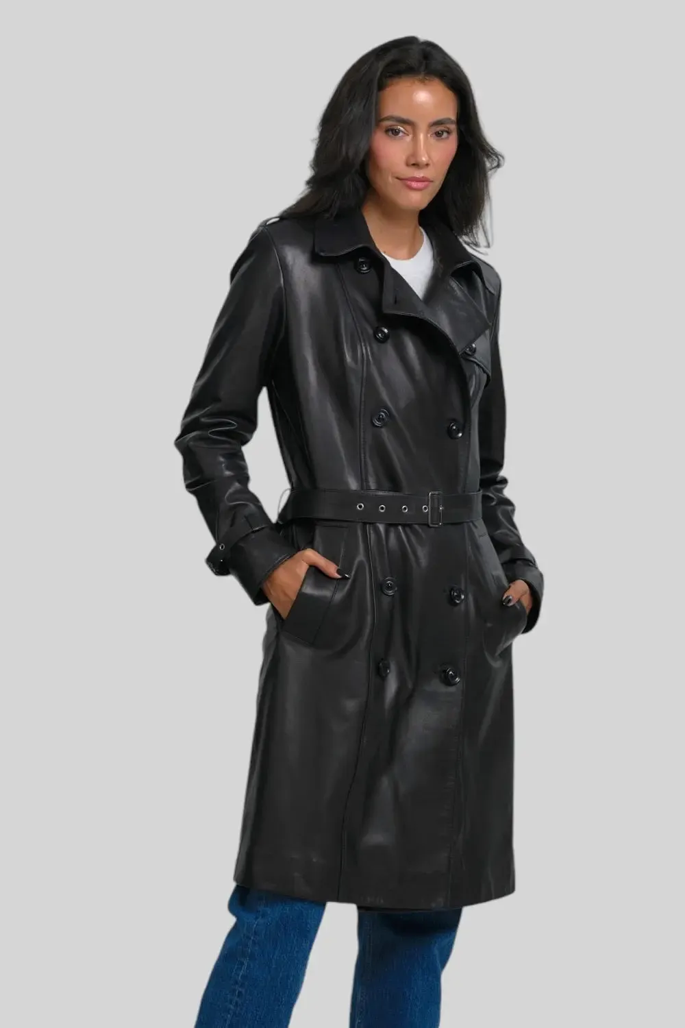 Juliette Nappa Leather Coat