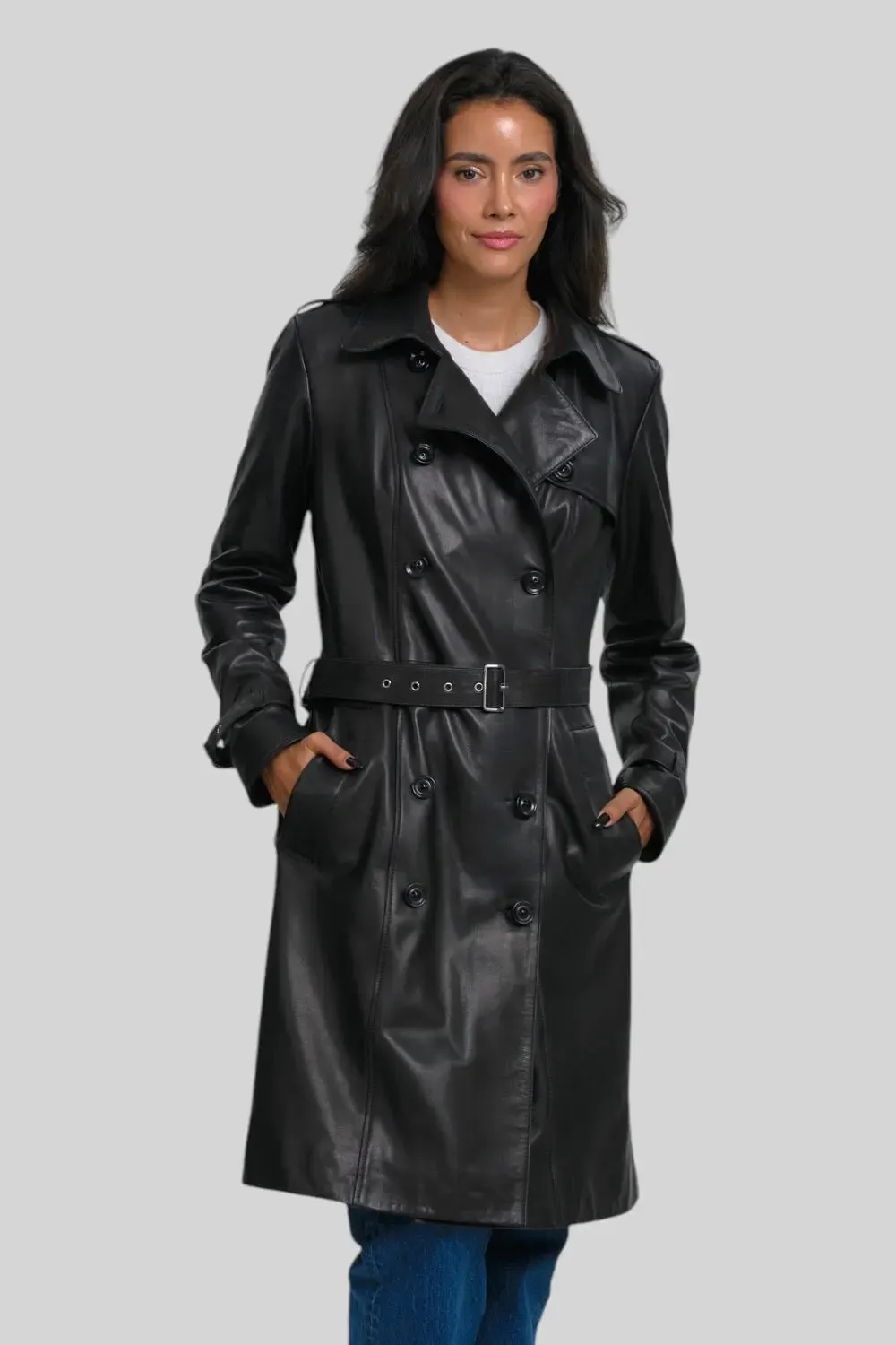 Juliette Nappa Leather Coat