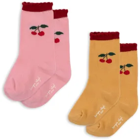 Konges Sløjd Cherry 2 Pack Jaquard Frill Socks