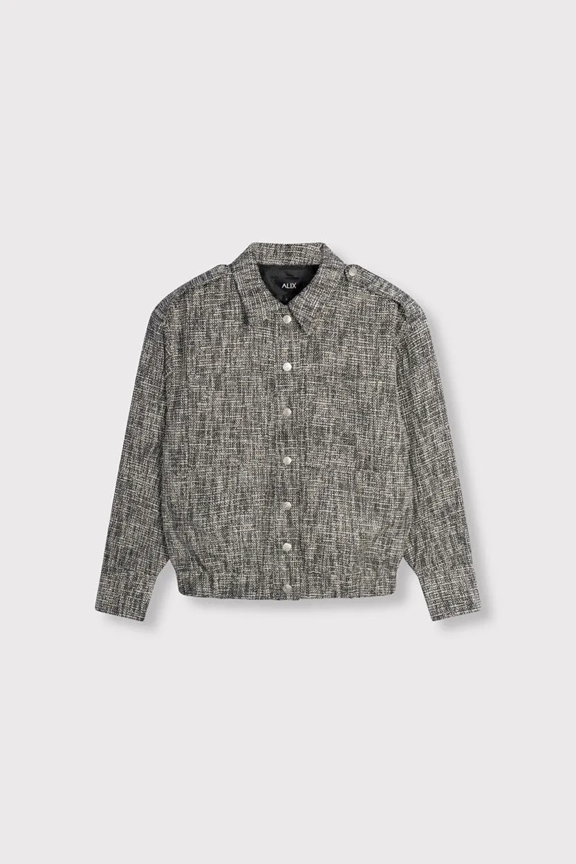 Ladies Woven Boclee Jacket - Zwart Dessin