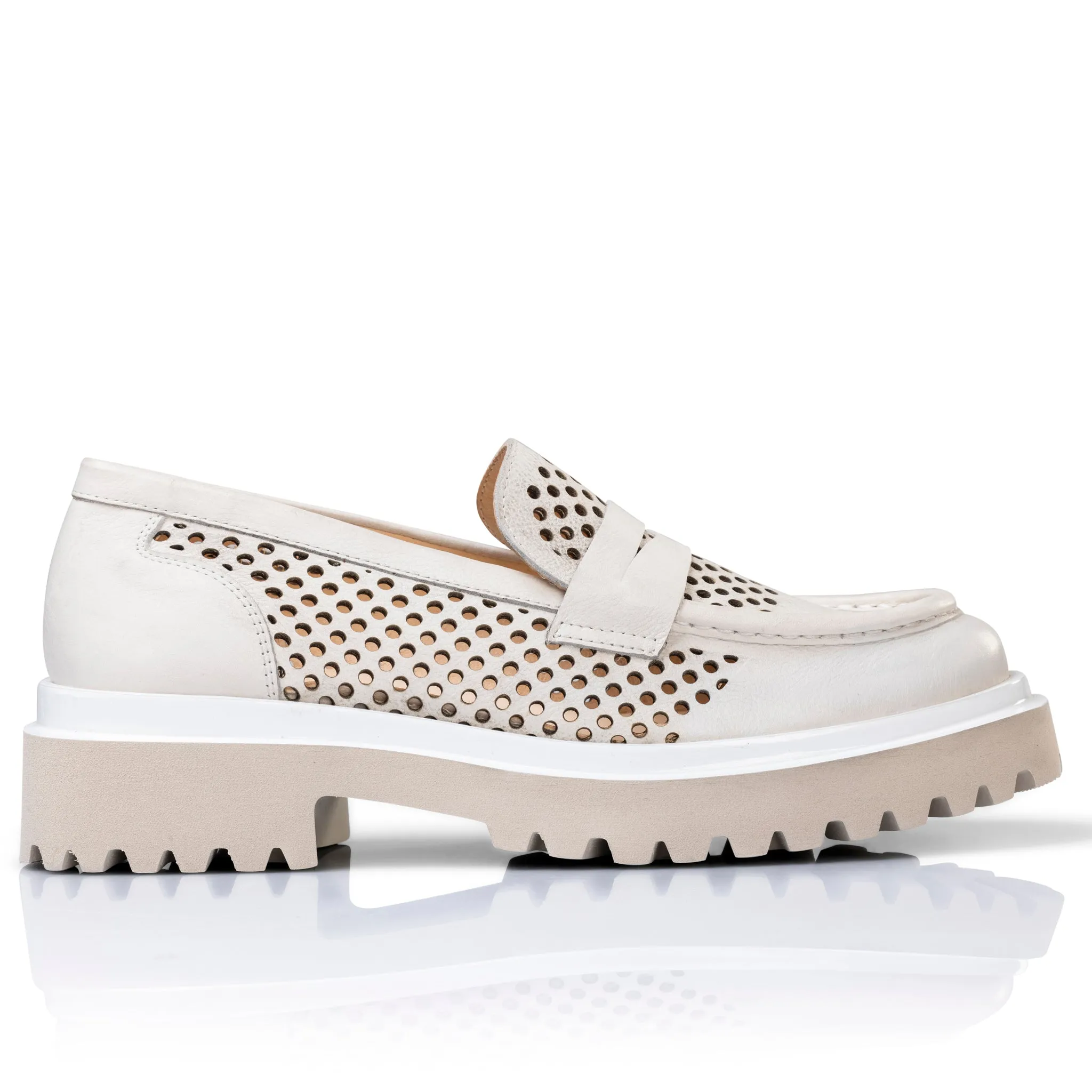 L'ecologica perforated platform loafer