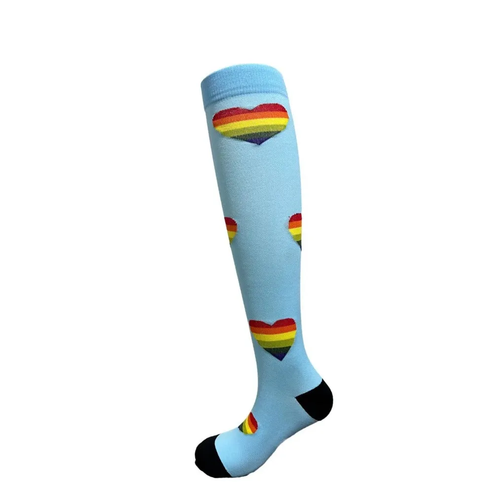 Leggings High Long Tube Compression Socks - 7 pairs