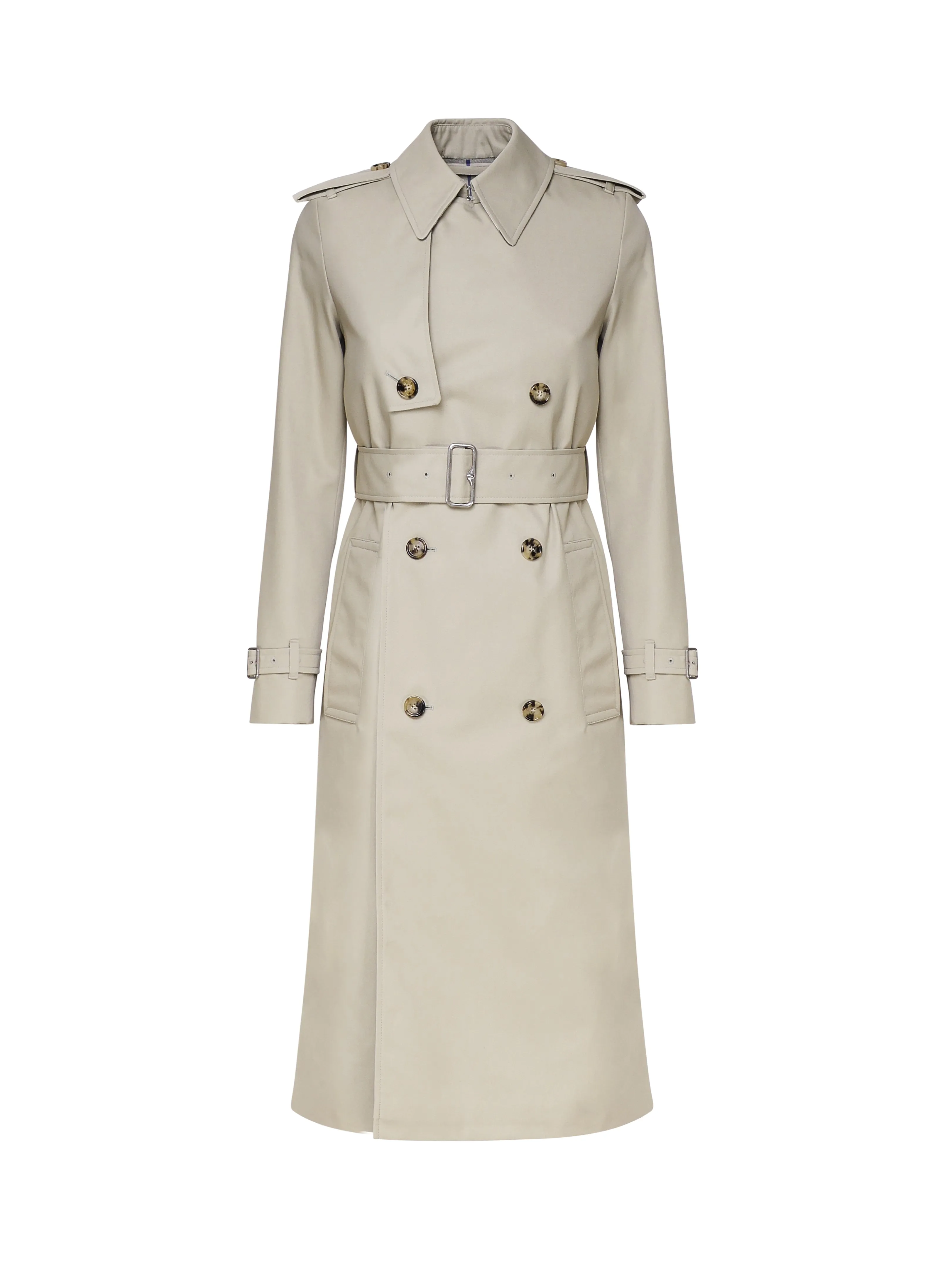 Lichen Double Button Long Trench Coat