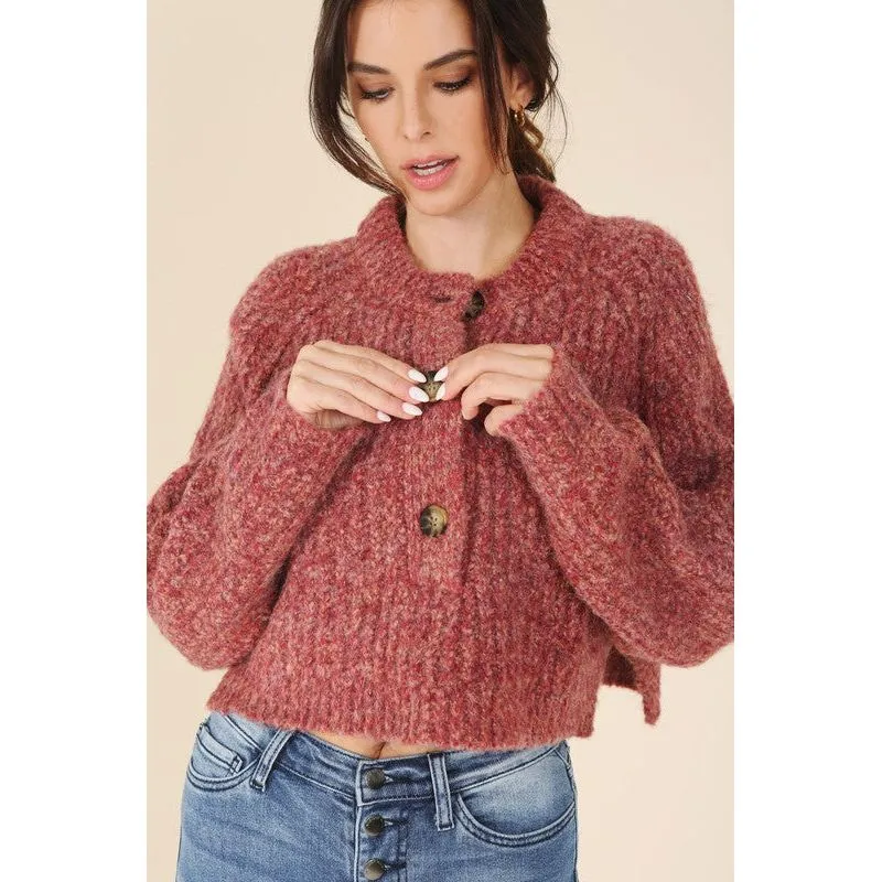 LILOU Melange multicolor sweater top