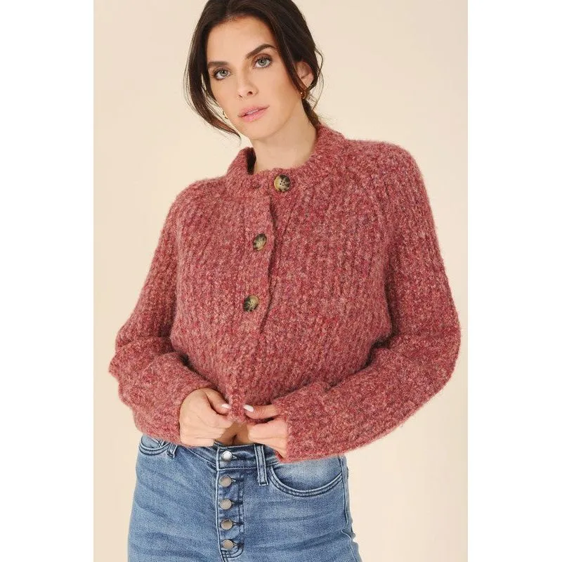 LILOU Melange multicolor sweater top