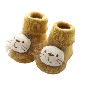 Lion Baby Anti Slip Socks Yellow