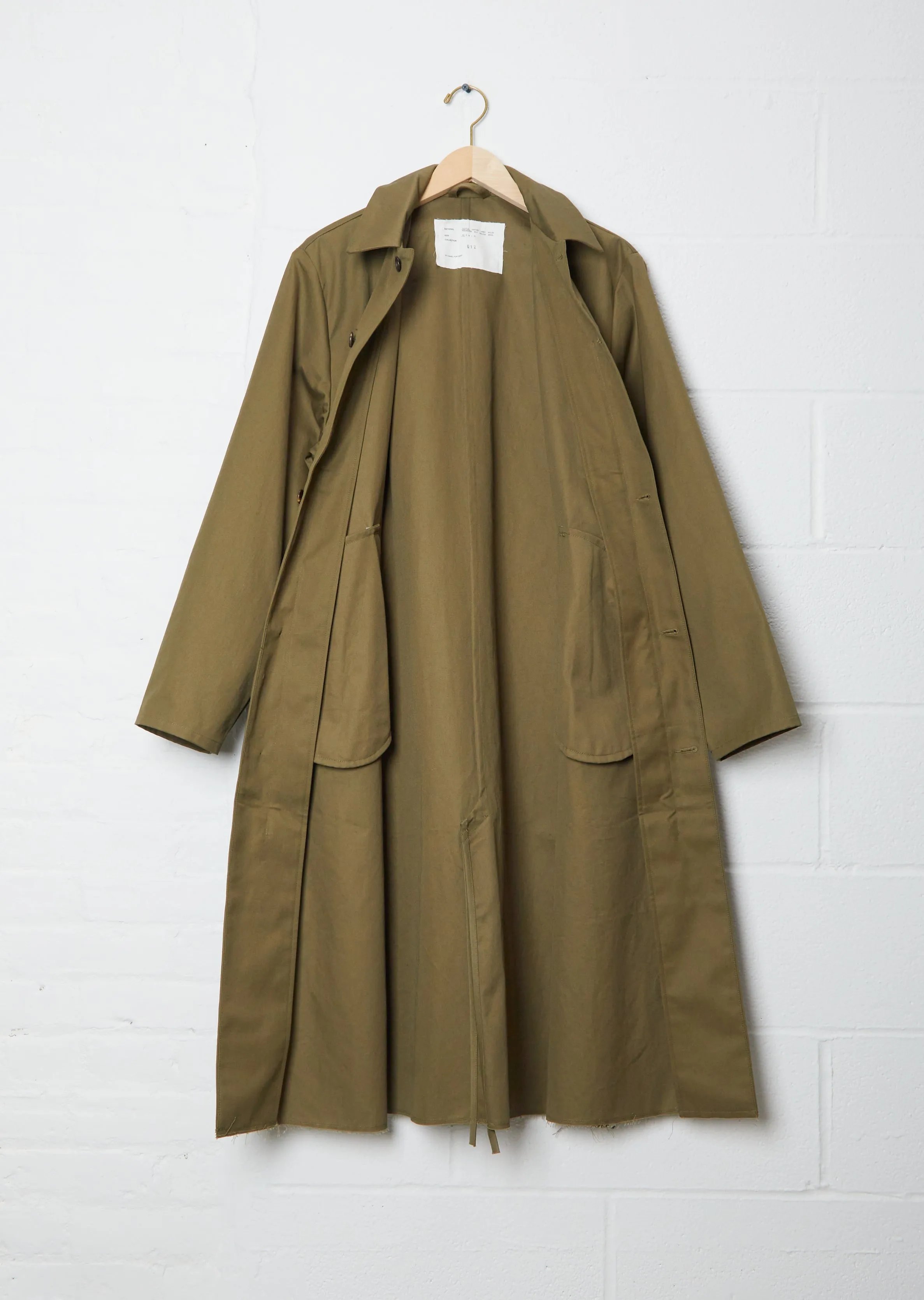 Long Cotton Twill Coat