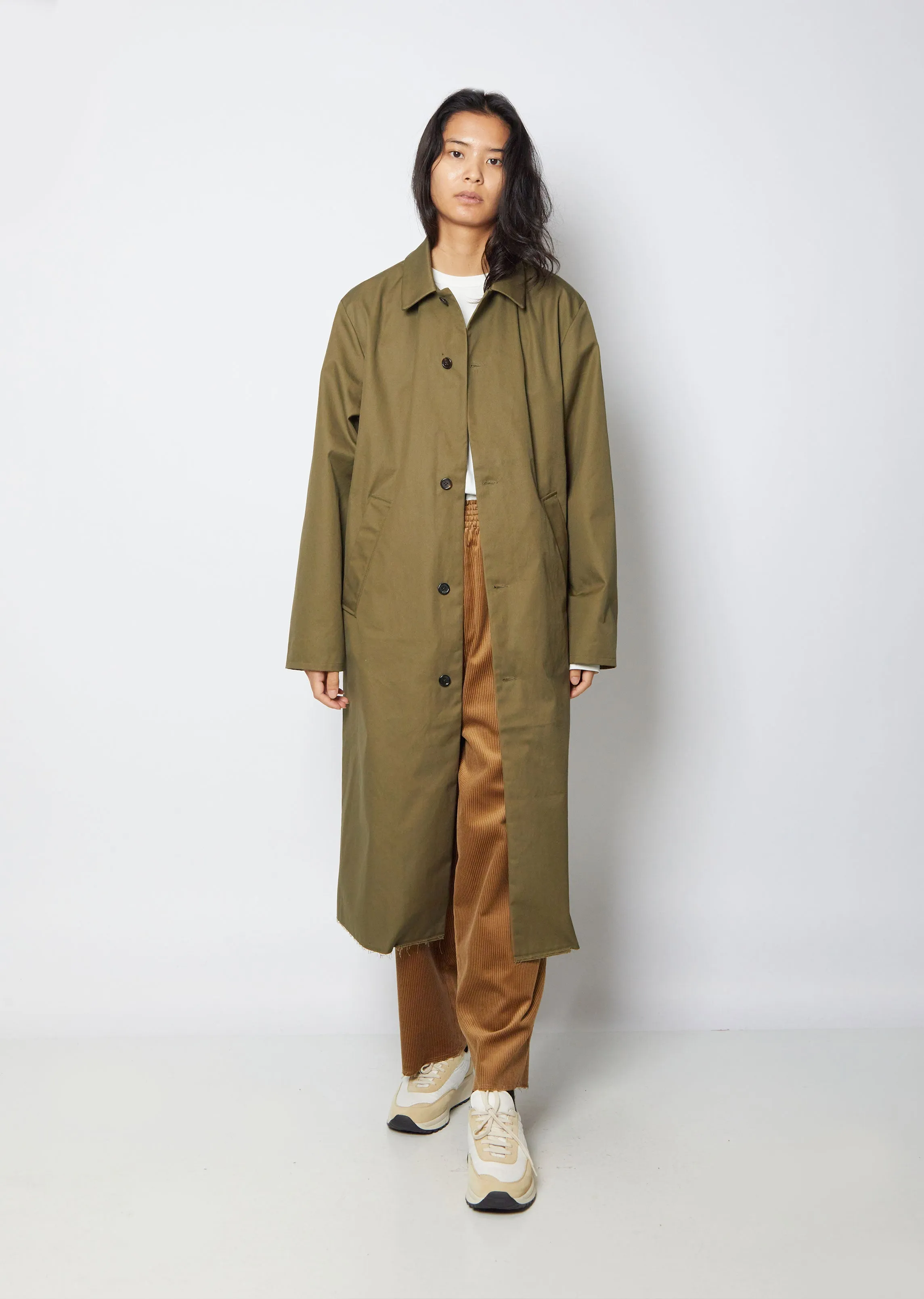 Long Cotton Twill Coat