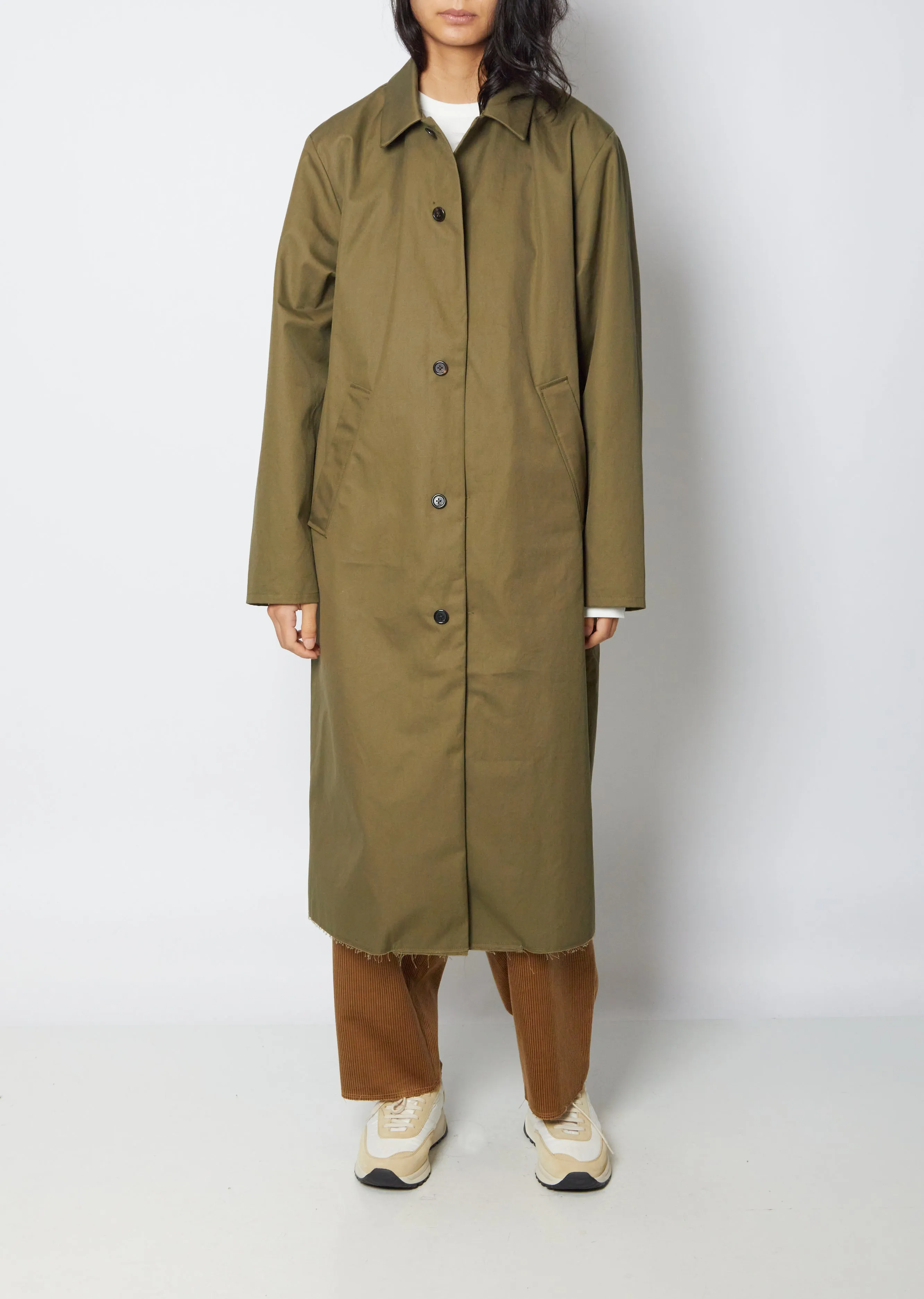 Long Cotton Twill Coat