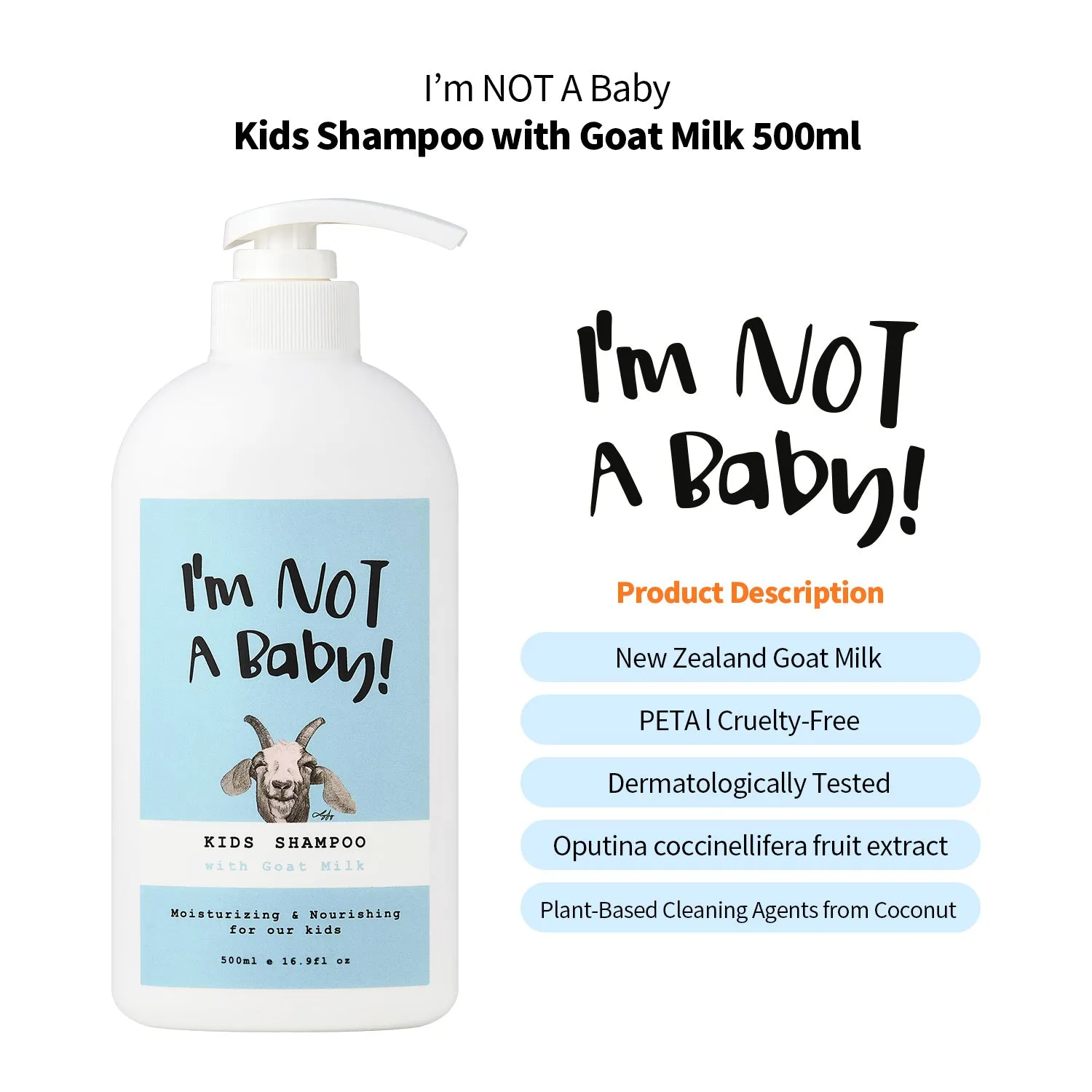 <I'm NOT Baby!> Kids Shower Gift Set 04| Shower Head Filter, Shampoo, Body Wash for Kids