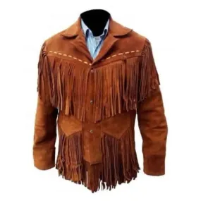 Men Best Biker Fashion Style Western Suede Leather Cowboy Jacket