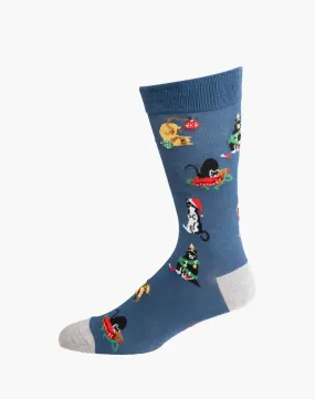 MENS CATTY XMAS BAMBOO SOCK