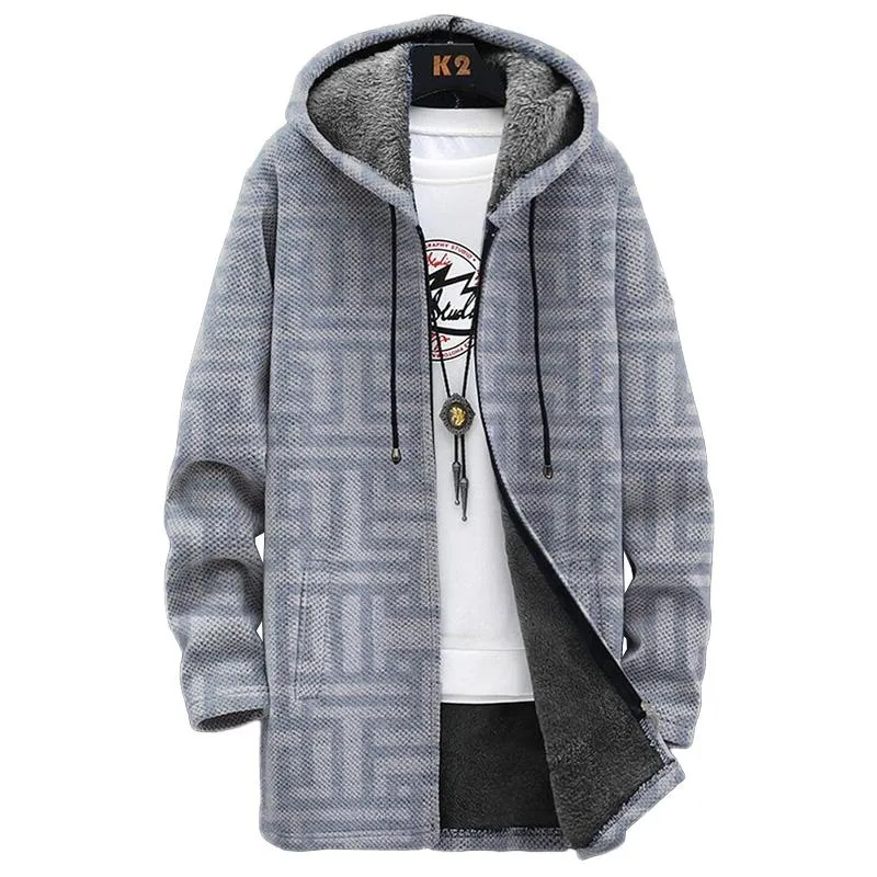 MEN'S PRINTED HOODED FLEECE JACKET 27127512YM