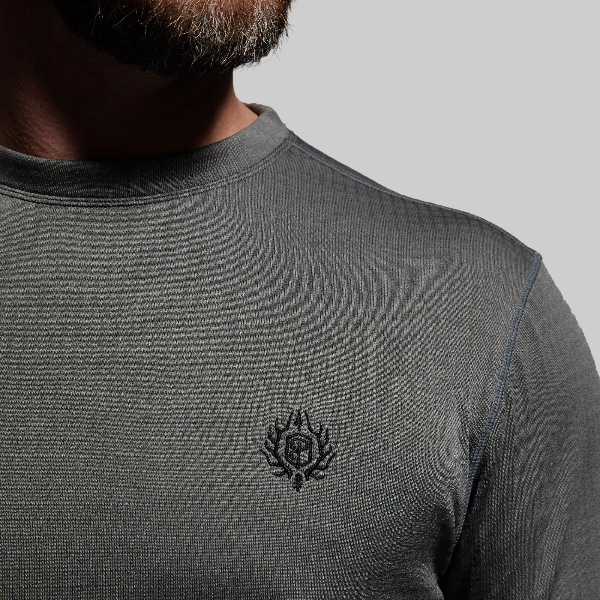 Men's Quiver Long Sleeve Crew (Wolf Grey)