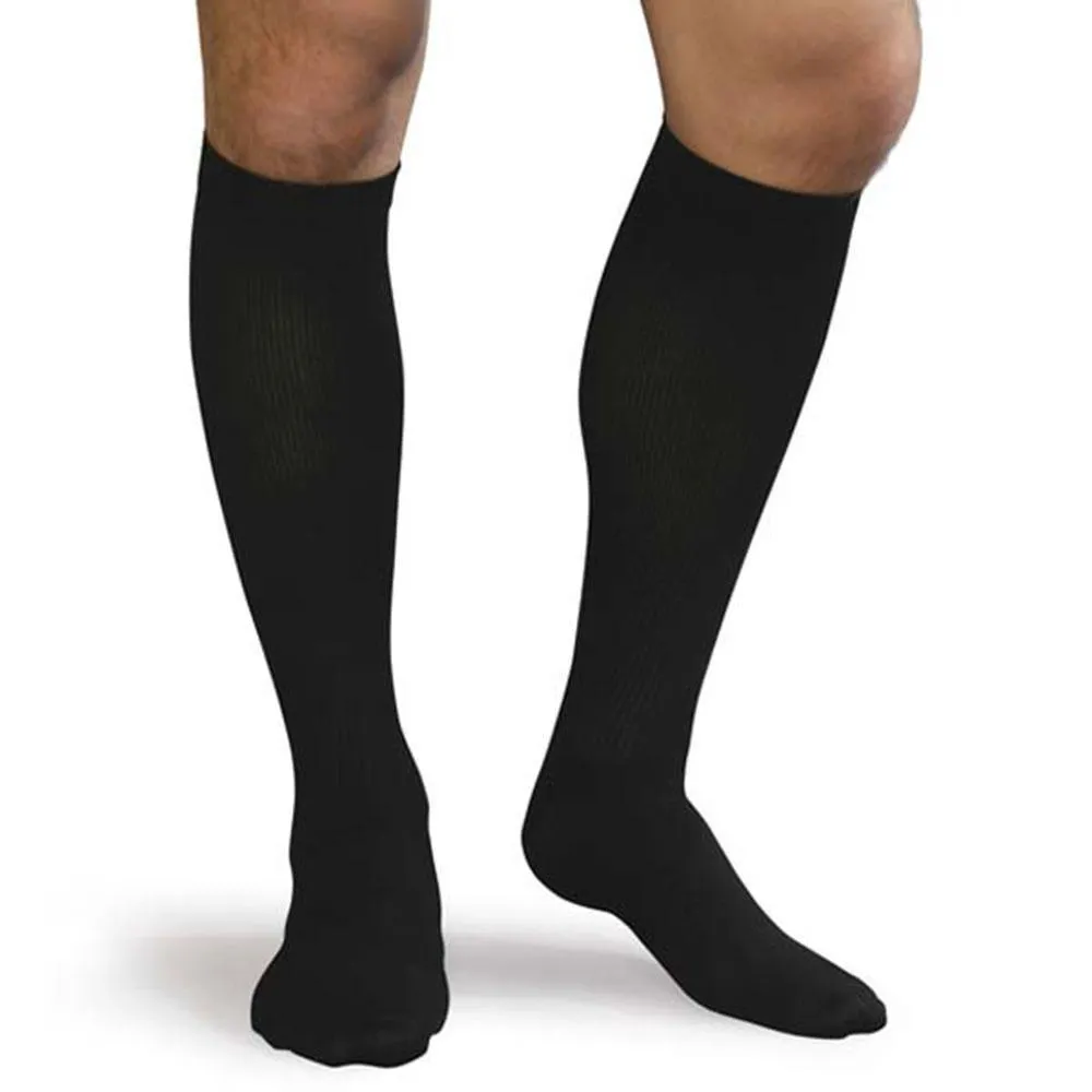 Men's Ribbed Dress Support Socks (20-30 mm Hg Compression) - 3 Pack