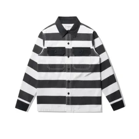 Men's Striped Moto Jacket