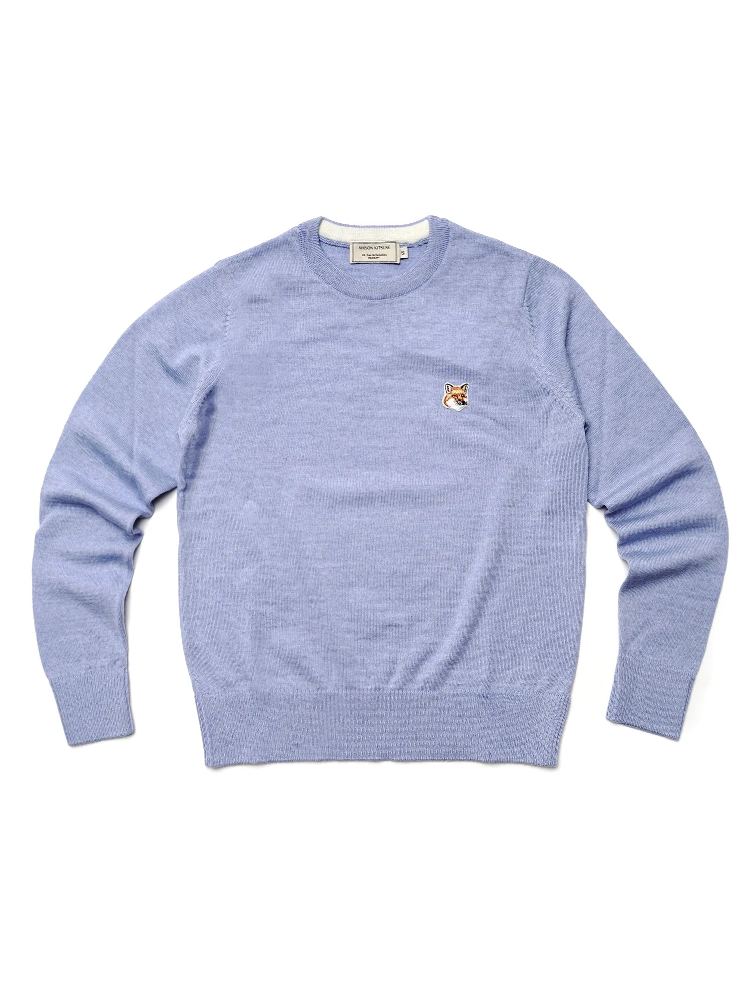 MERINOS R NECK PULLOVER_LIGHT BLUE