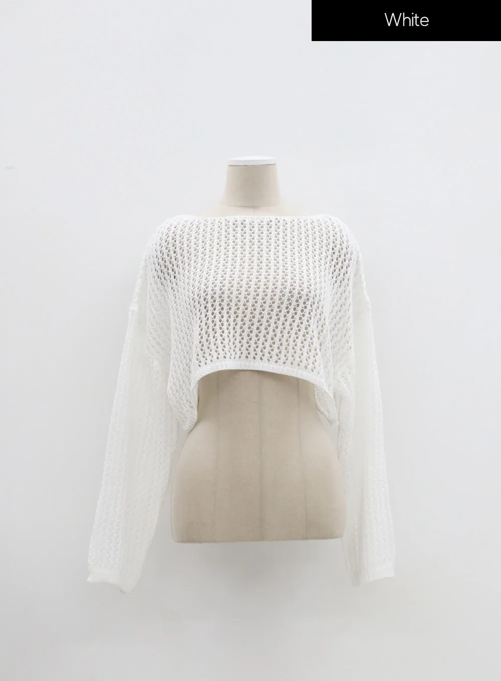 Mesh Cropped Sweater IM302