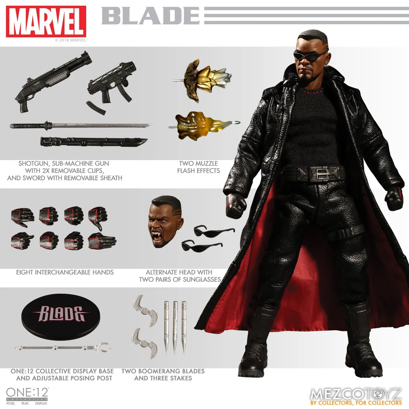 Mezco Toyz ONE:12 Collective: Blade Marvel Action Figure