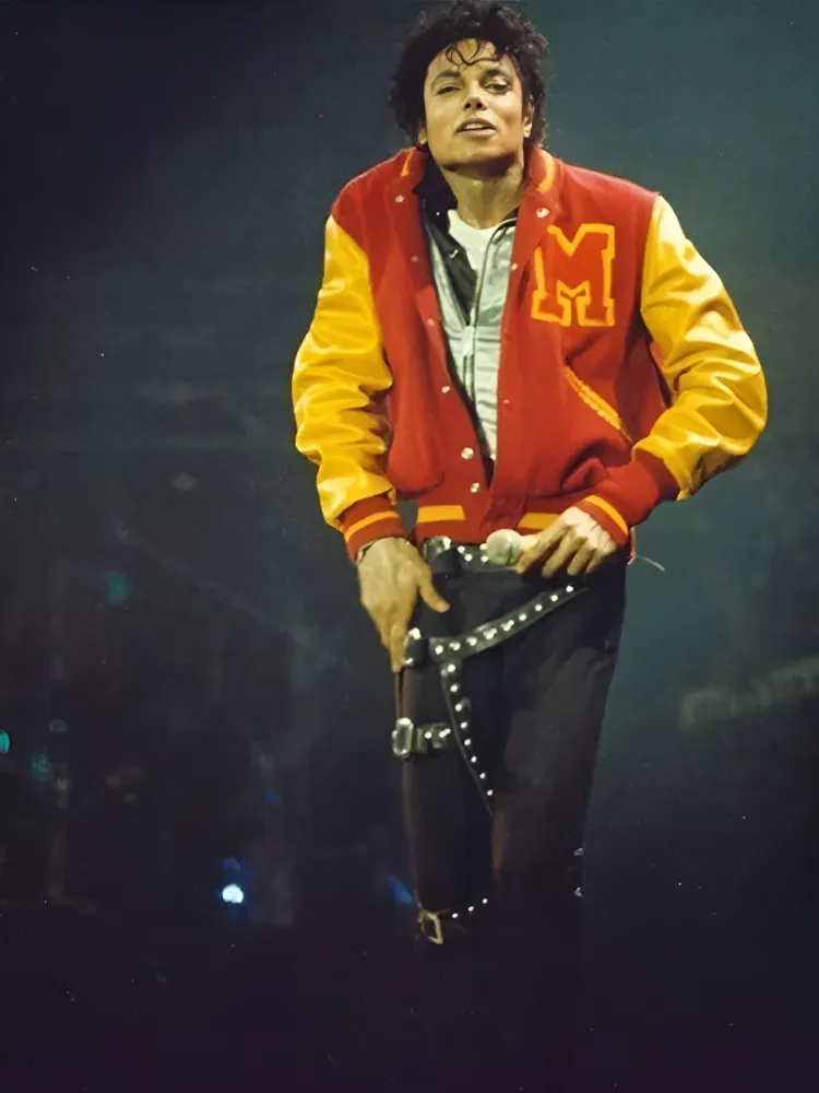 Michael Jackson M Logo Varsity Letterman Jacket