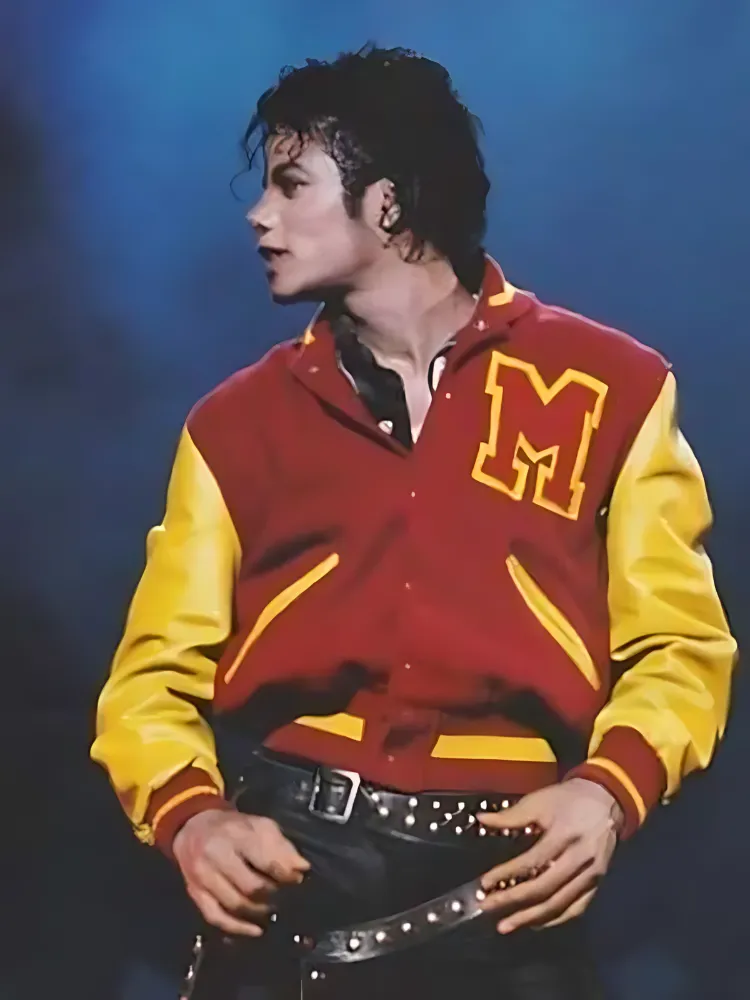 Michael Jackson M Logo Varsity Letterman Jacket