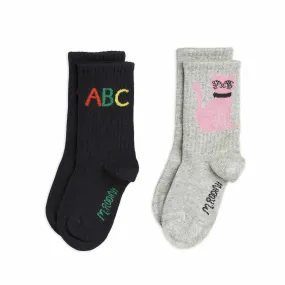 Mini Rodini - ABC socks - 2 pairs