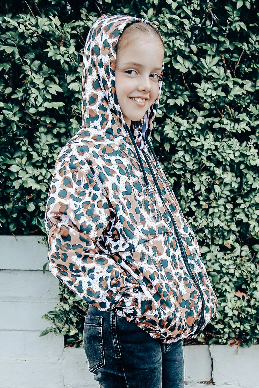 MiniMe Kids Leopard Hoodie Jacket