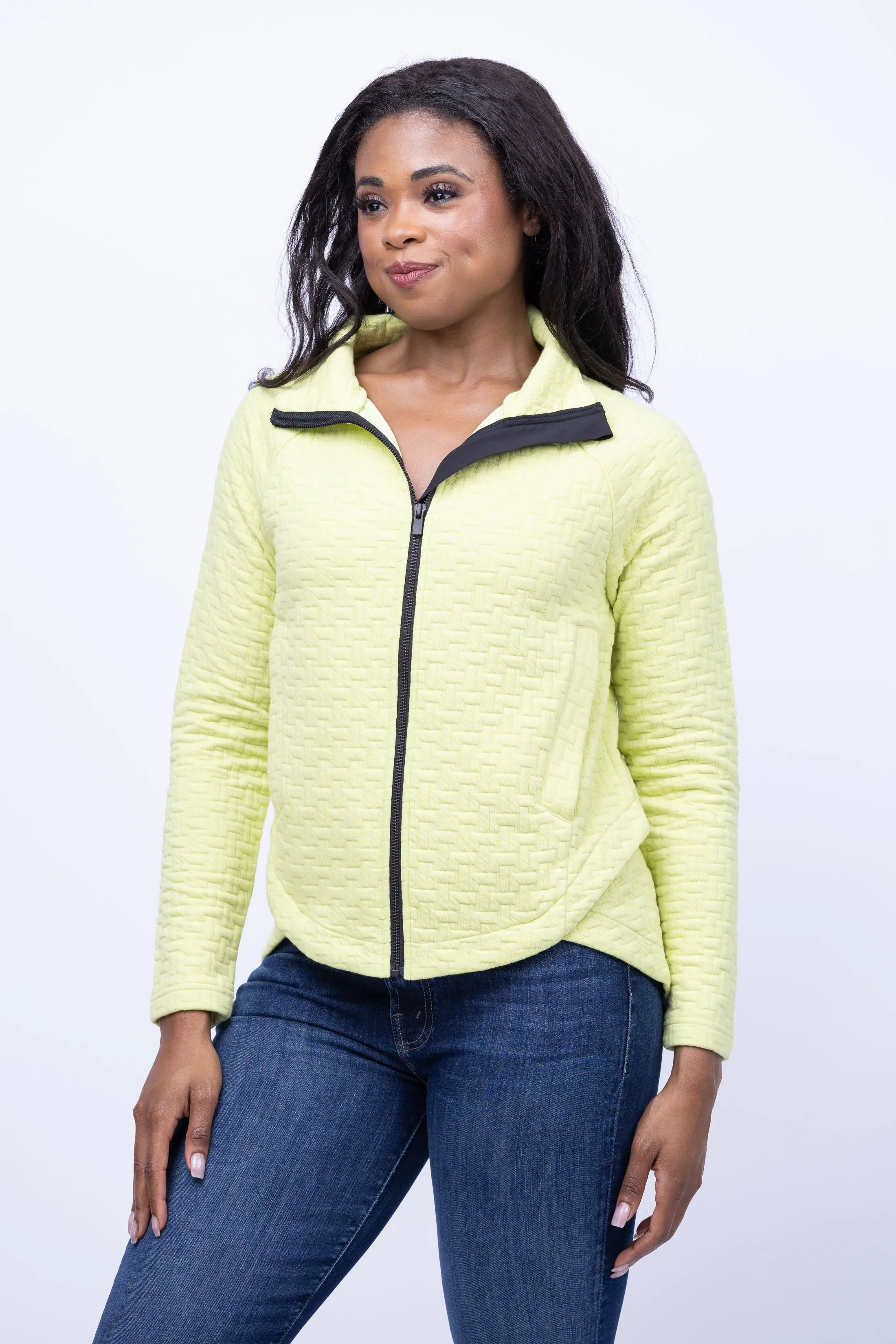 Nic Zoe All Year Quilted Jacket in Celery