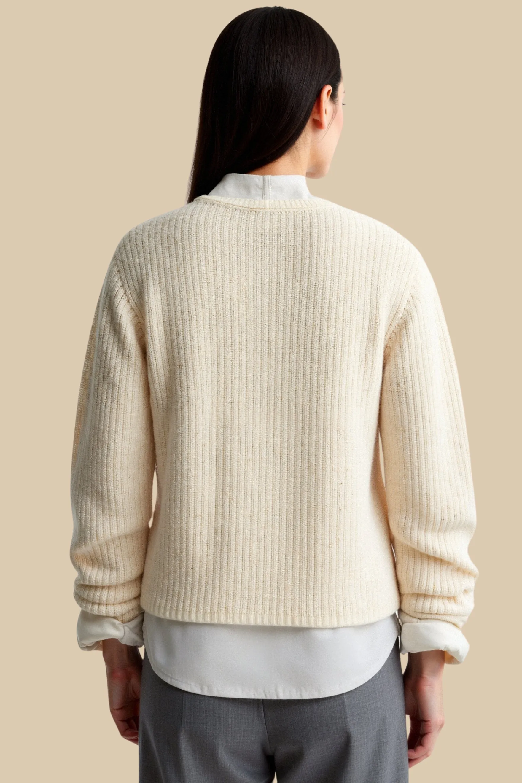 Old Money Knitted Woolen Button Sweater