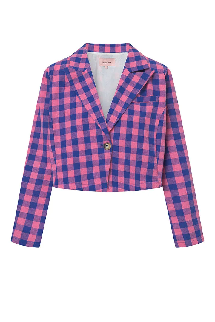 Pamela Jacket - Pink Checked