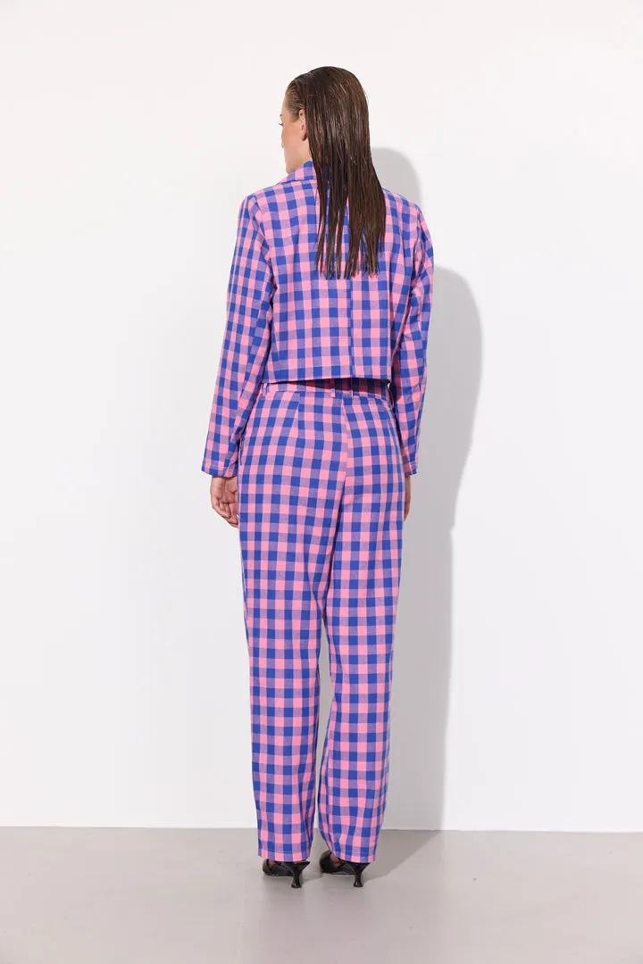 Pamela Jacket - Pink Checked