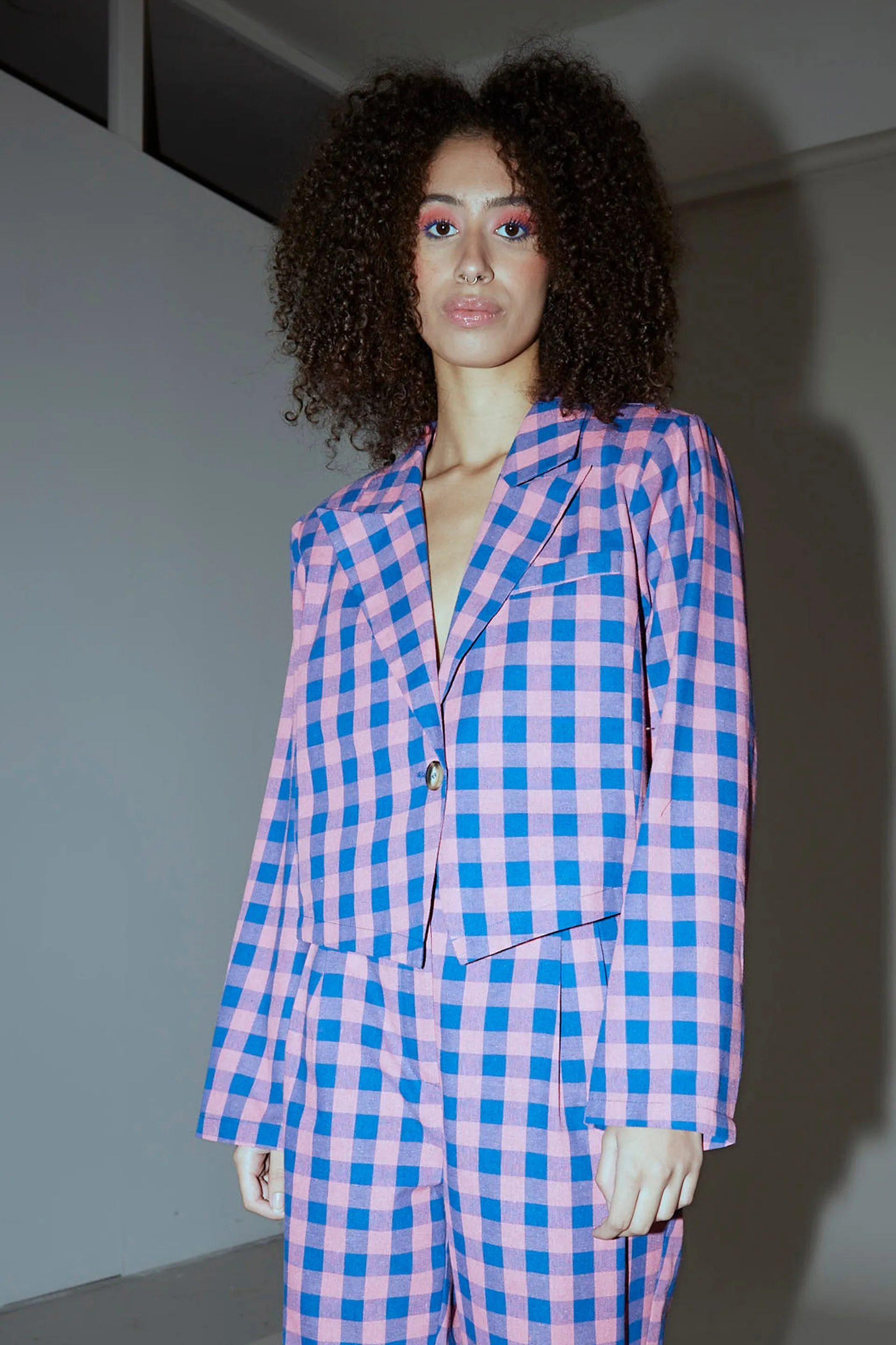 Pamela Jacket - Pink Checked