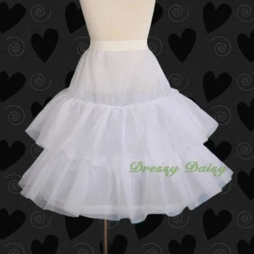 PC001 1-Hoop 2 Tiers Crinoline Petticoat Slip Underskirt For Dress