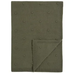 Petit Lem Baby Knit Swaddle Blanket Green