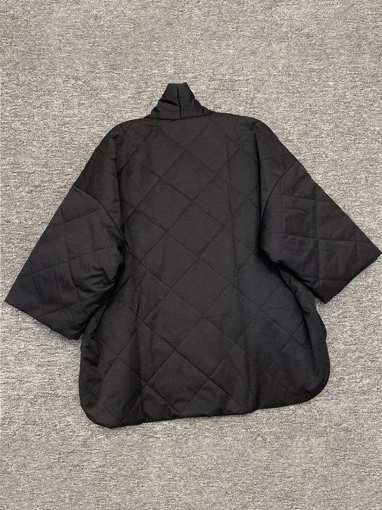 Pre Order:  Curved Hem Quilted Jacket