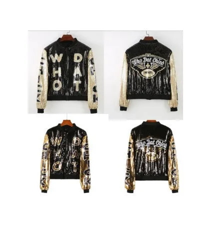 Pre Order:  Team Jersey Sequin Baseball Jacket