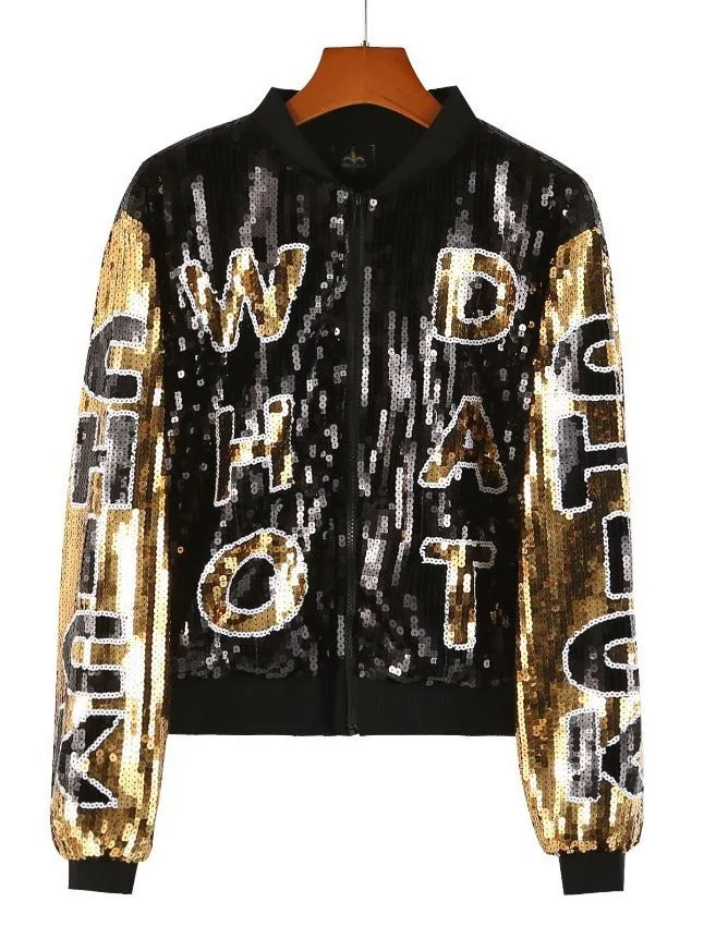 Pre Order:  Team Jersey Sequin Baseball Jacket