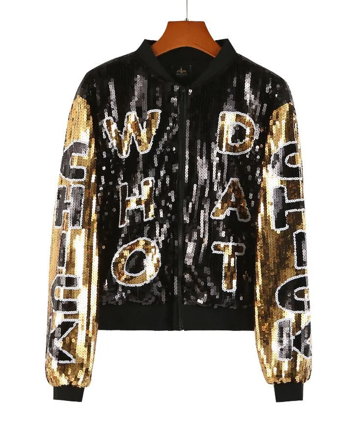 Pre Order:  Team Jersey Sequin Baseball Jacket