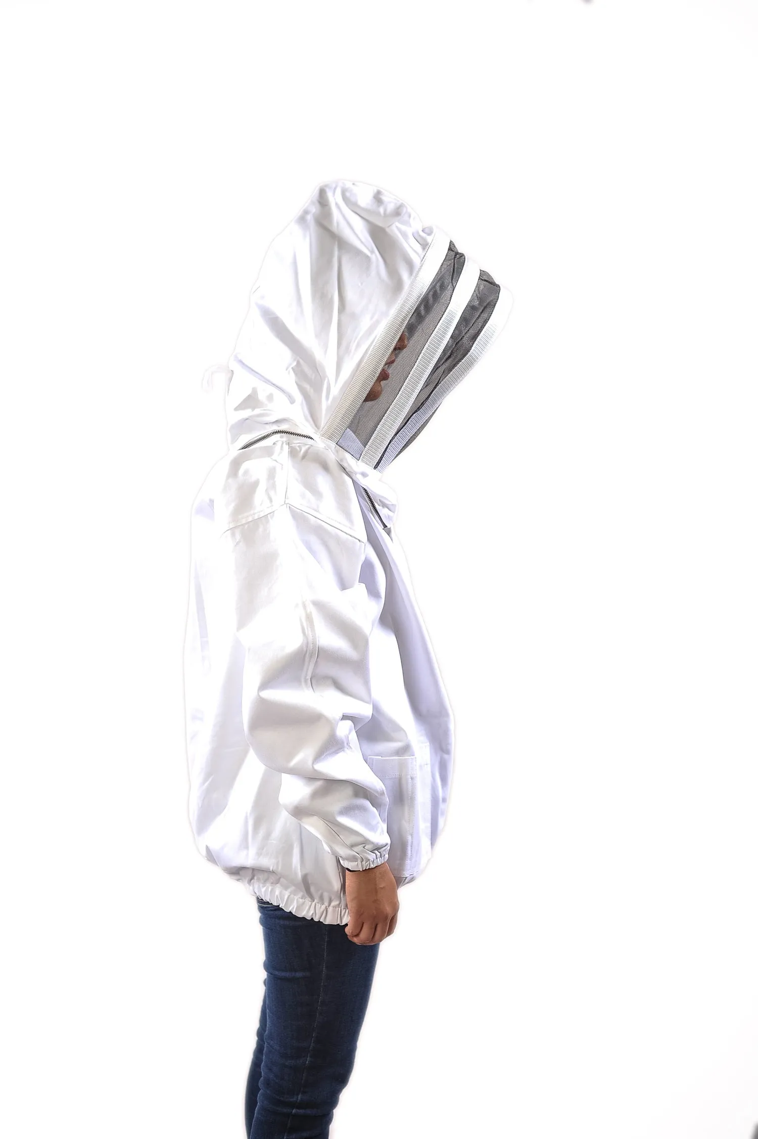 Premium breathable Cotton Beekeeper Jacket with Fencing Veil