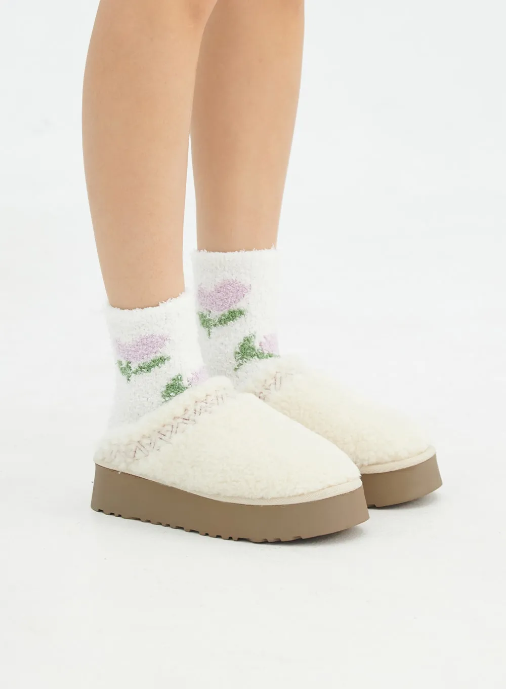 Printed Plush Socks IN316