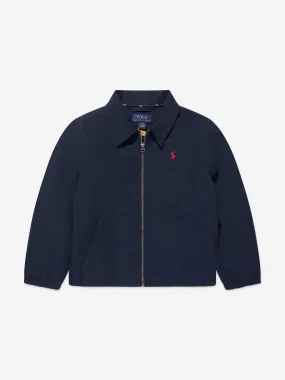 Ralph Lauren Boys Logo Bomber Jacket in Navy