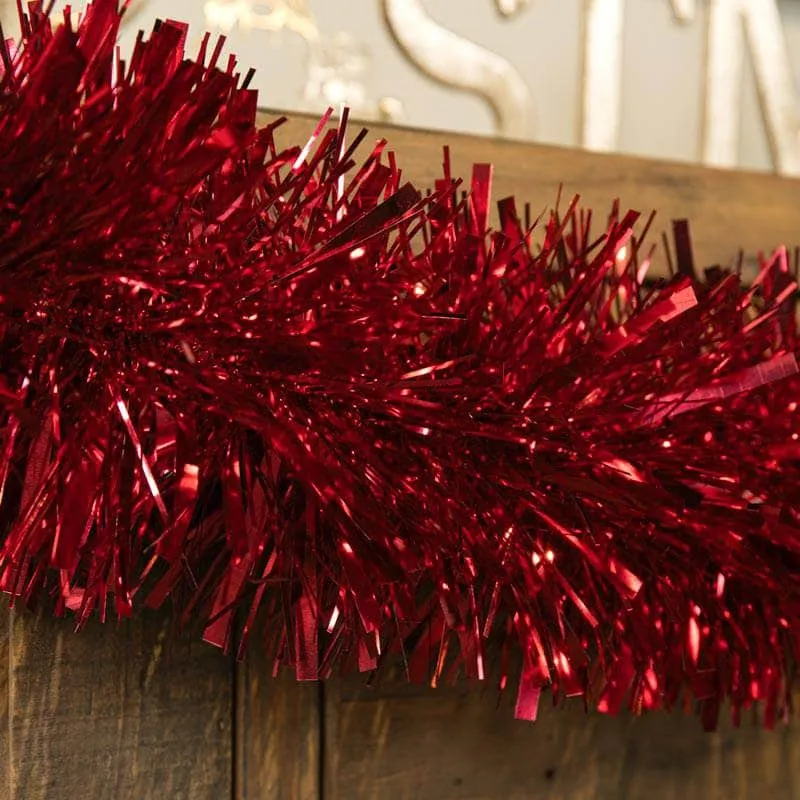 Red Chunky Christmas Tinsel