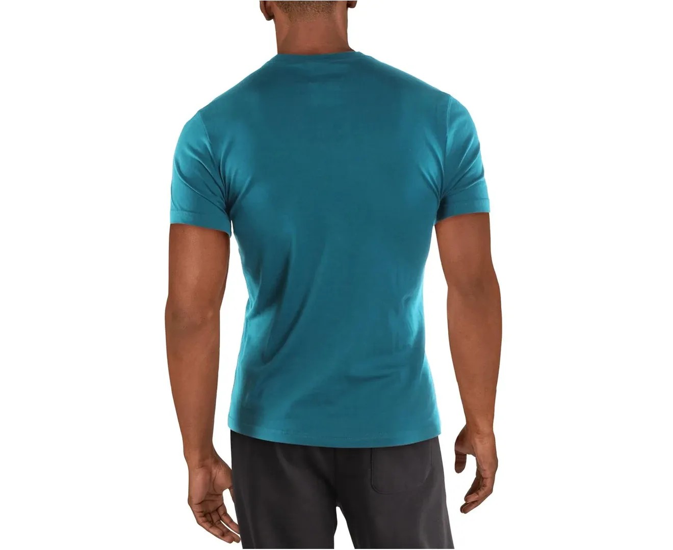 REEBOK Men's Logo Sport T-Shirt in Teal Green